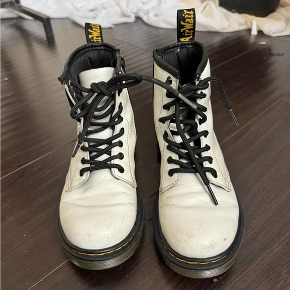 Dr. Martens | Shoes | Dr Martens White Leather Boots | Poshmark display picture 1